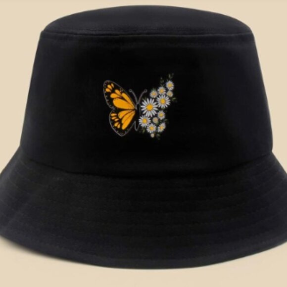 🦋NEW!!! Butterfly & Flowers Bucket Hat 🦋 - Picture 2 of 7